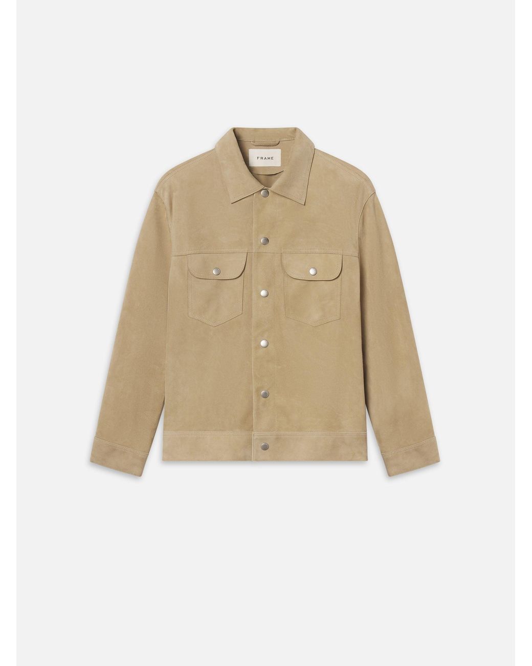 FRAME Natural Suede Trucker Jacket for men