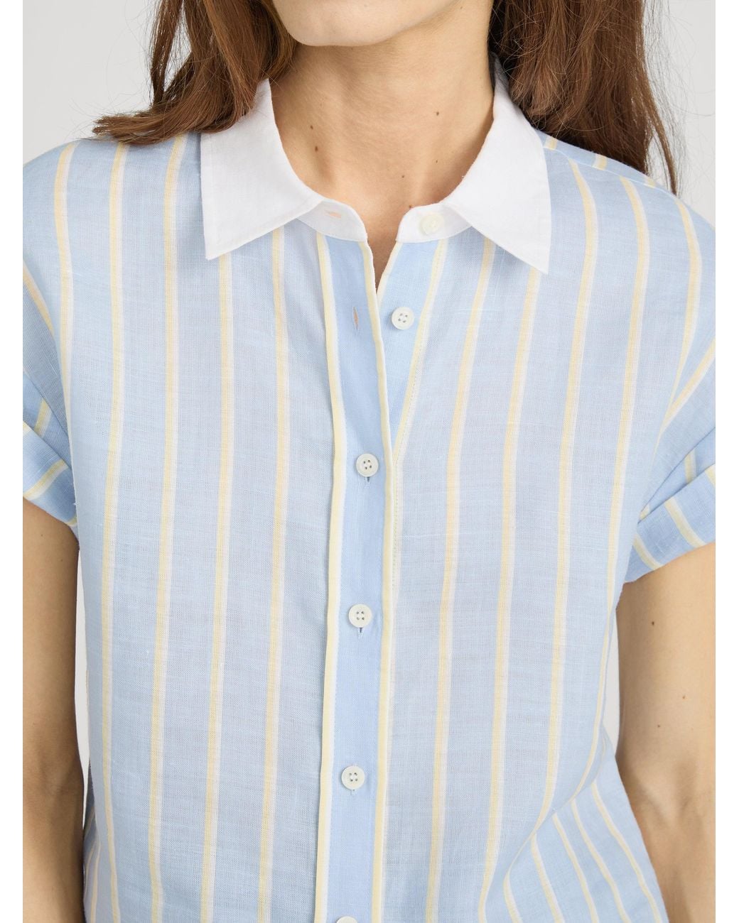 FRAME Blue The Linen Boardwalk Shirt