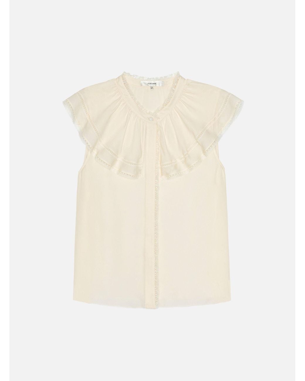 FRAME White The Lace Decor Soirée Top
