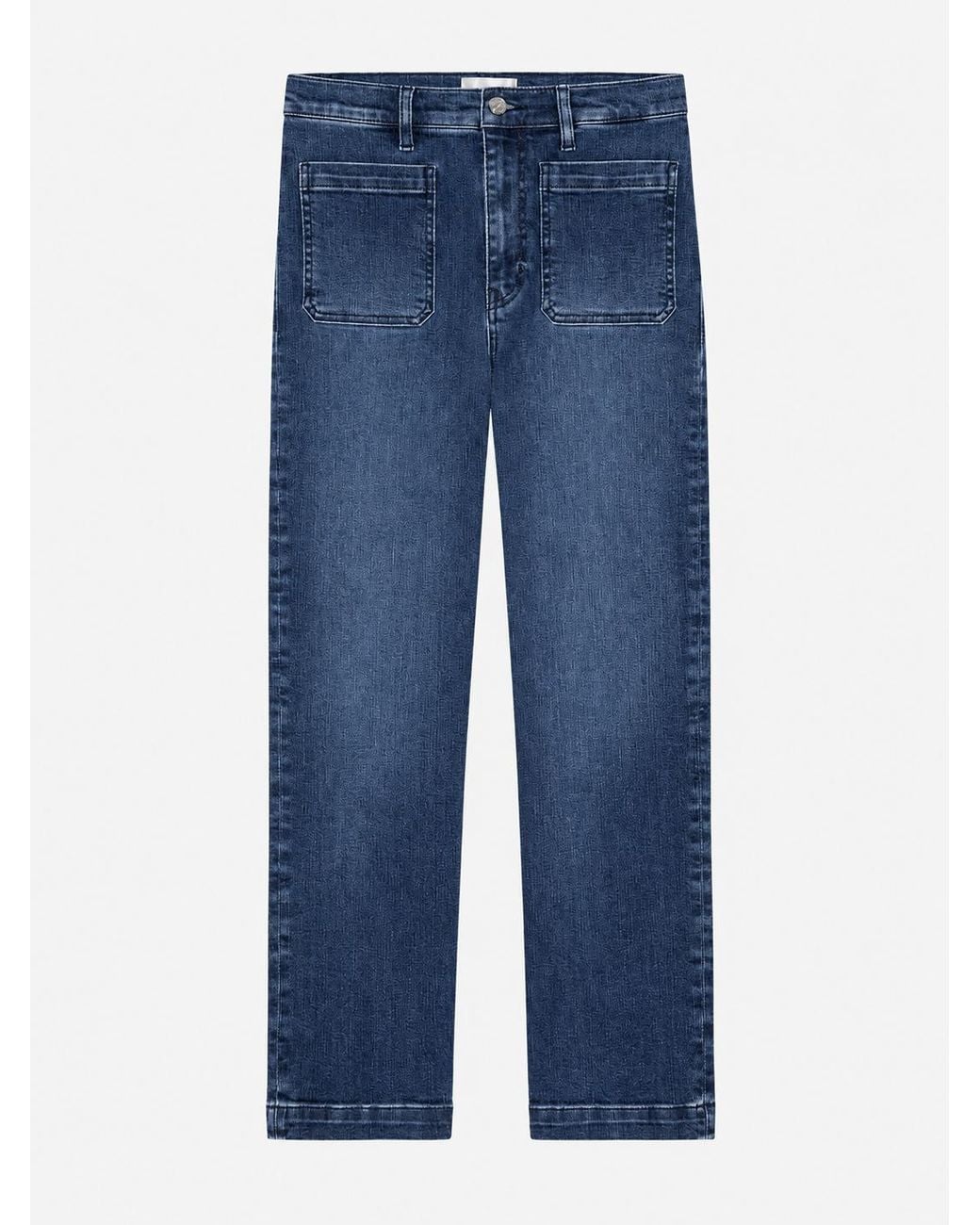FRAME Blue Le Sleek Straight Patch Pocket