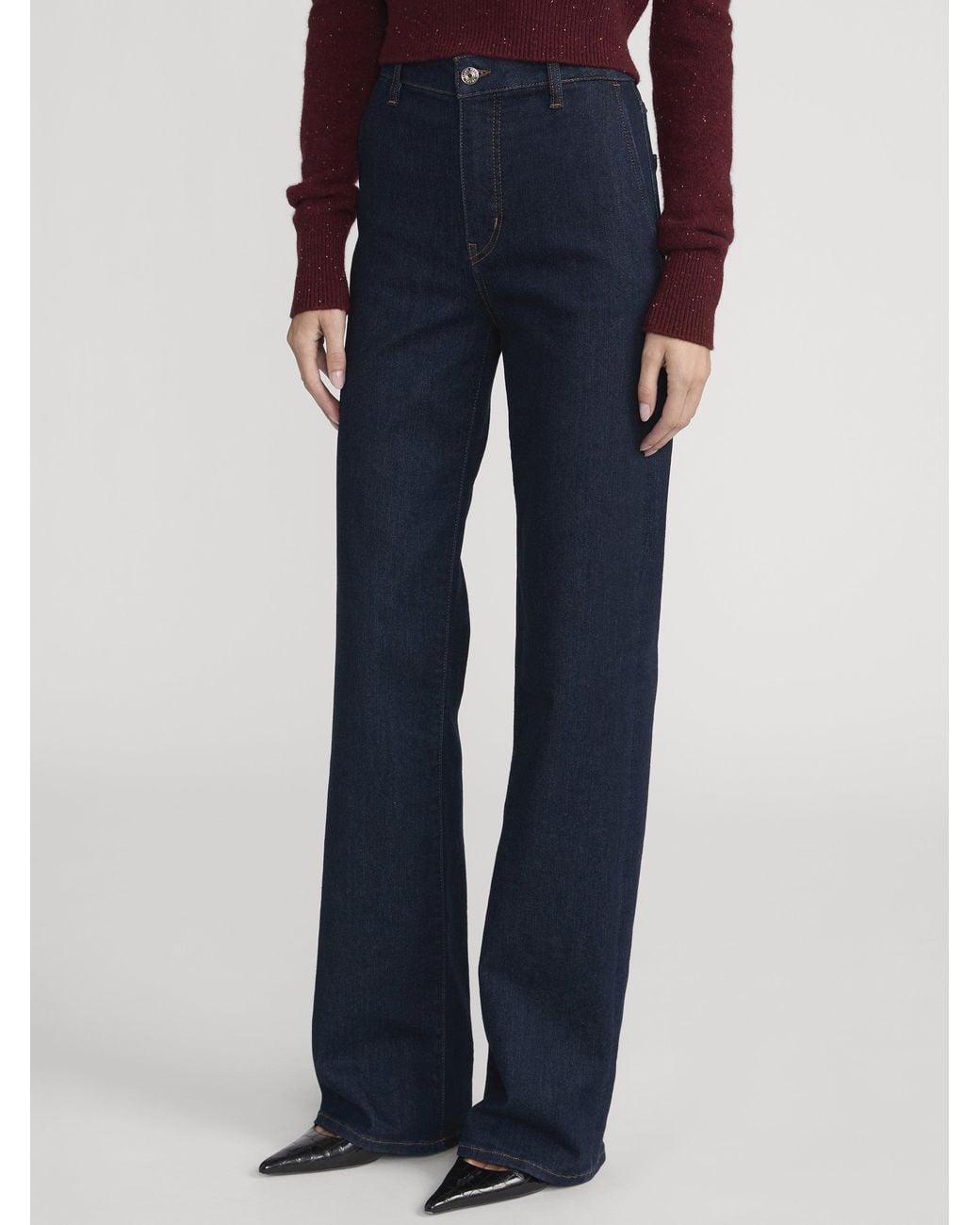 FRAME Blue The Straight Trouser