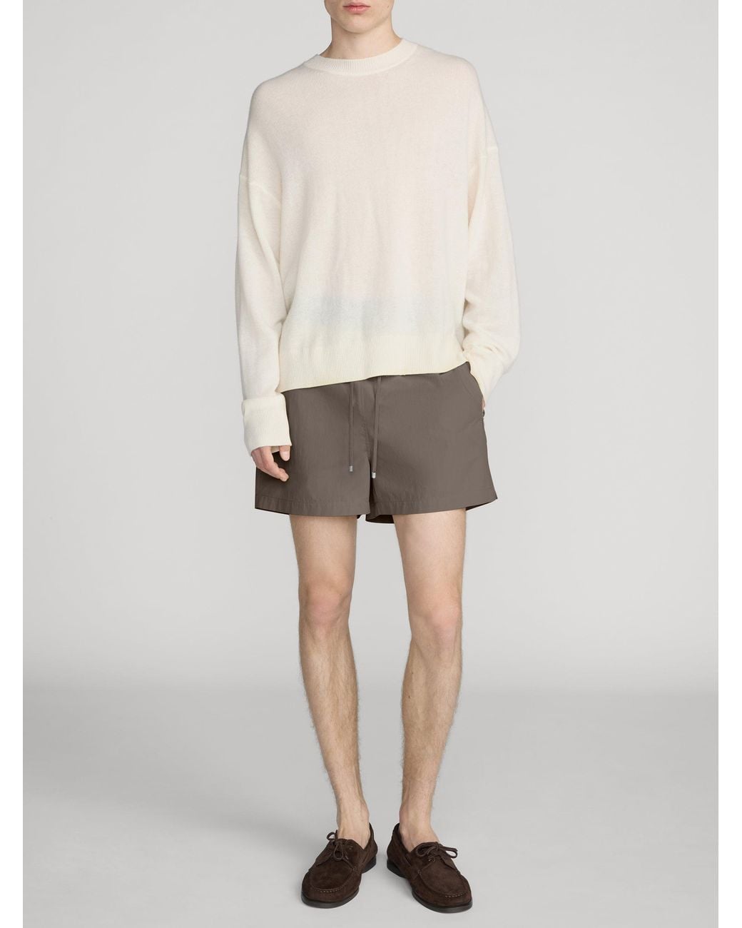 FRAME Gray Nylon Lined Short for men