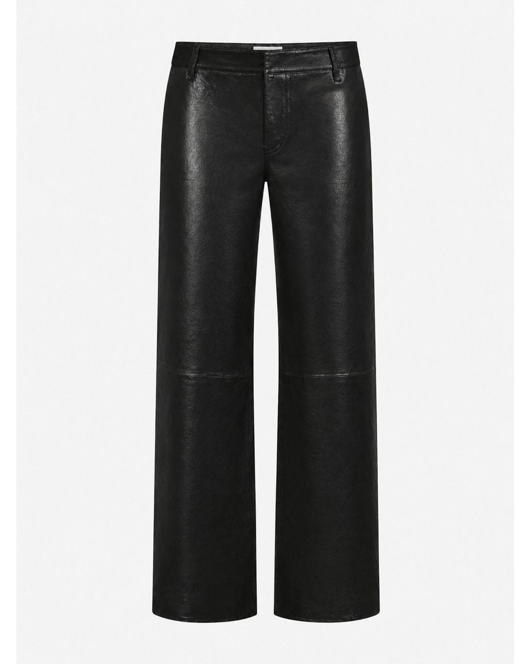 FRAME Black The Leather Low Trouser