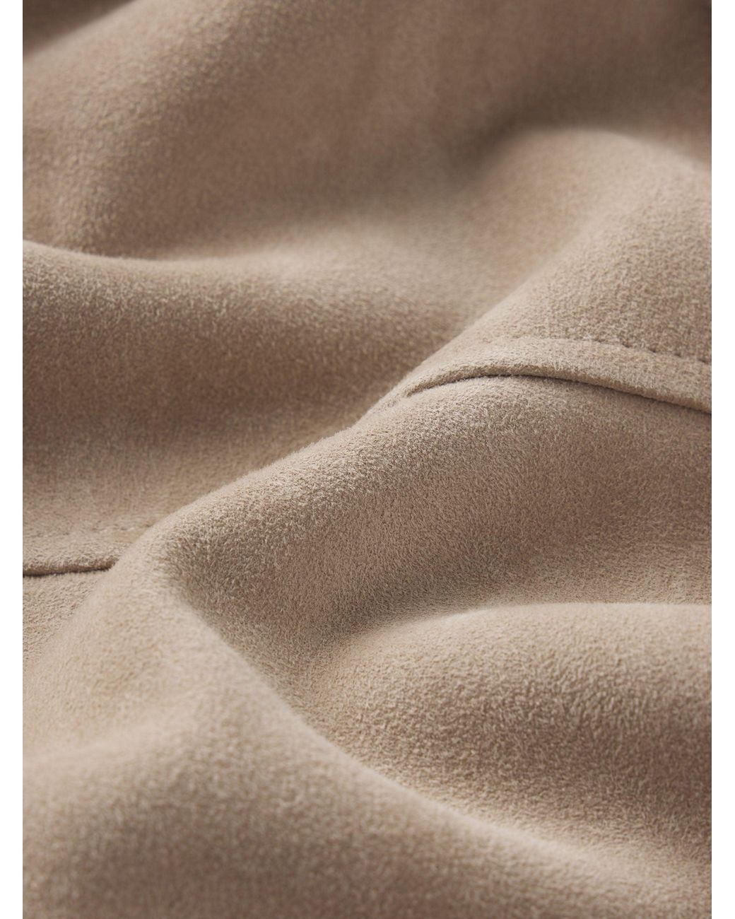 FRAME Natural Short Sleeve Suede Shirt for men