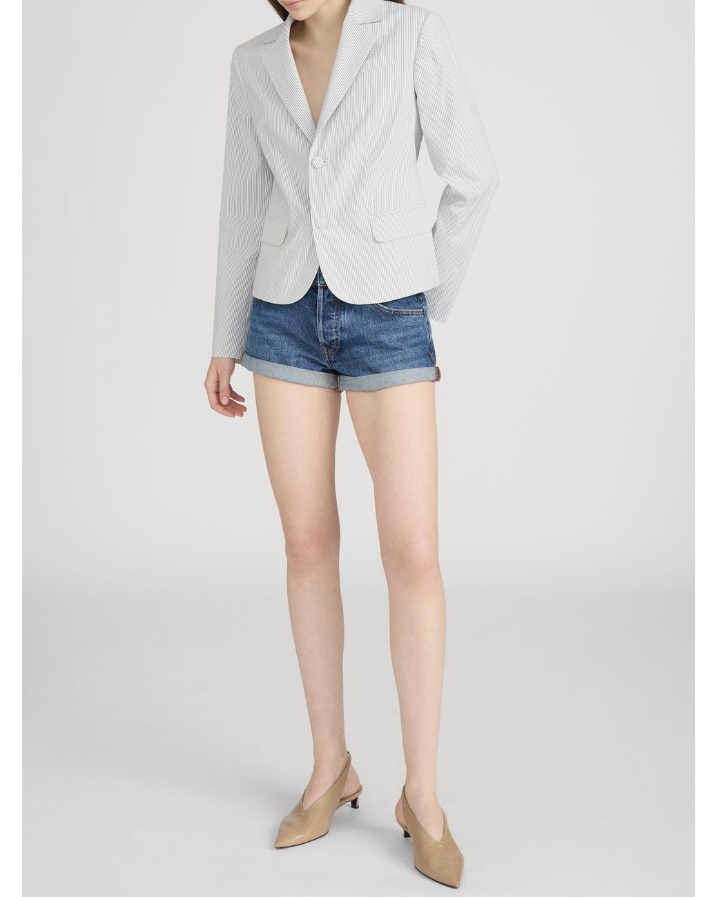 FRAME White The Stripe Classic Blazer