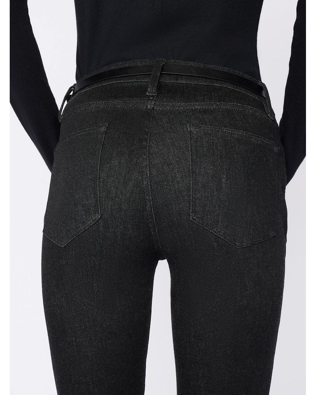 FRAME Black Le Shape High Skinny