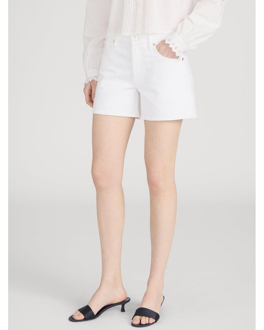 FRAME Blue The Long Hang Short
