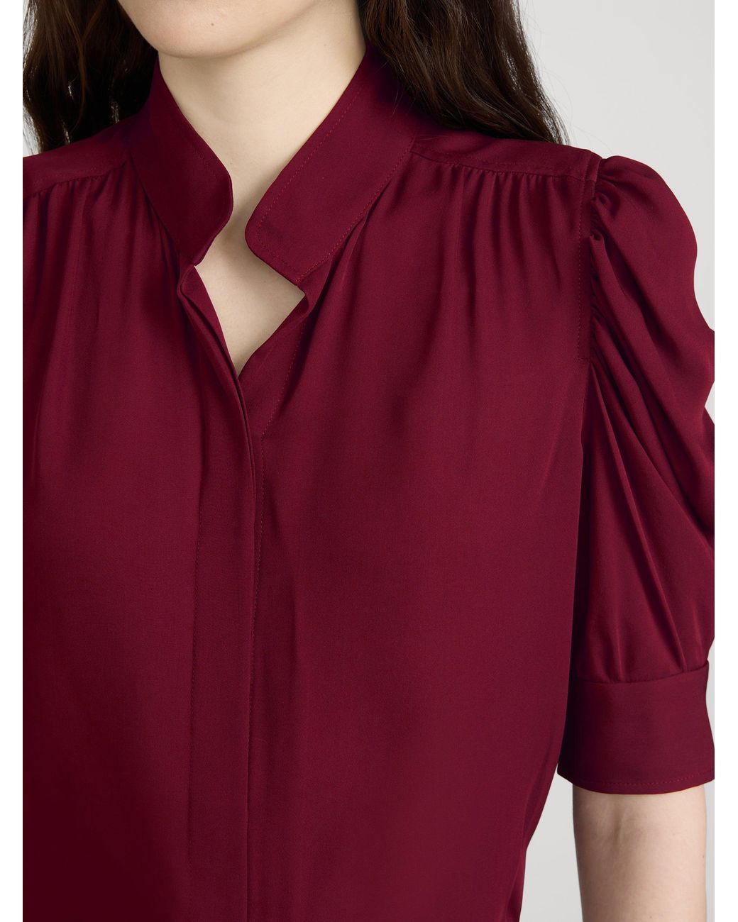FRAME Red The Gillian Top