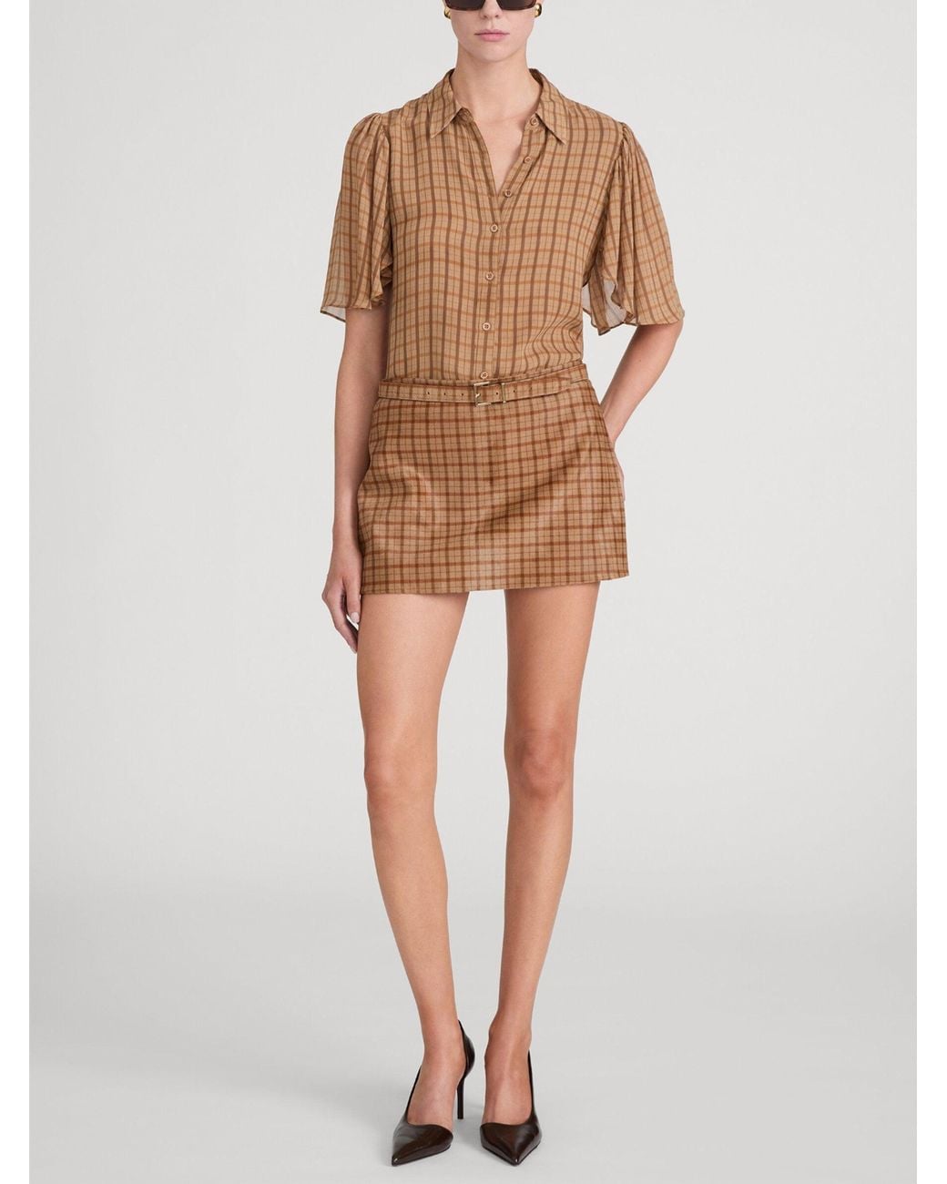 FRAME Brown The Flutter Shirt