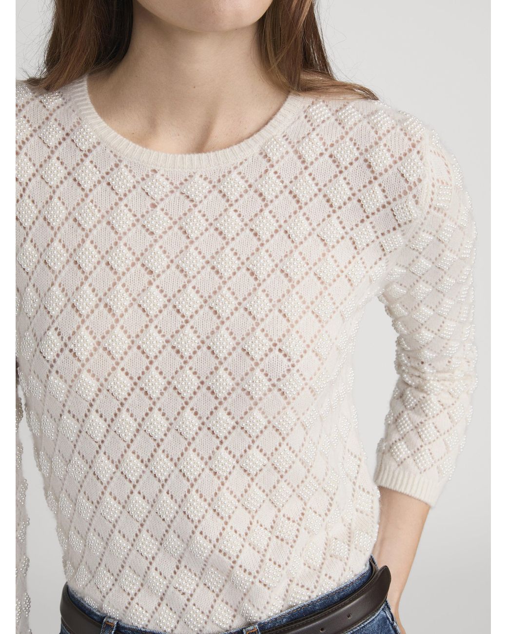 FRAME White The Pearl Sweater