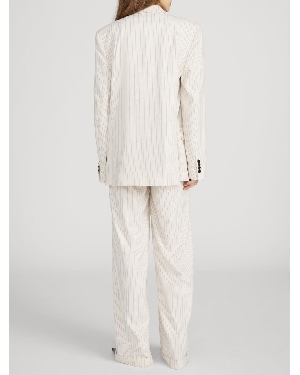 FRAME White The Pinstripe Avenue Blazer