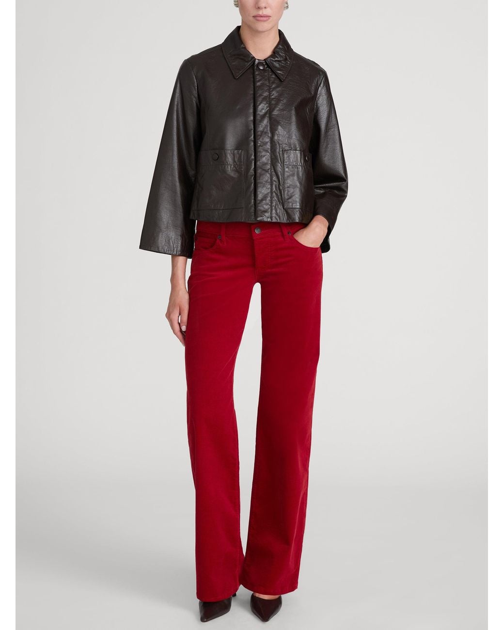 FRAME Red The Corduroy Gray