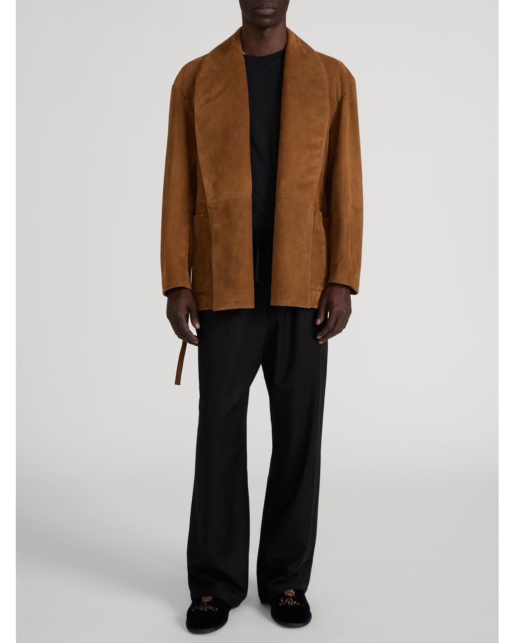 FRAME Black The Ritz Pyjama Pants for men