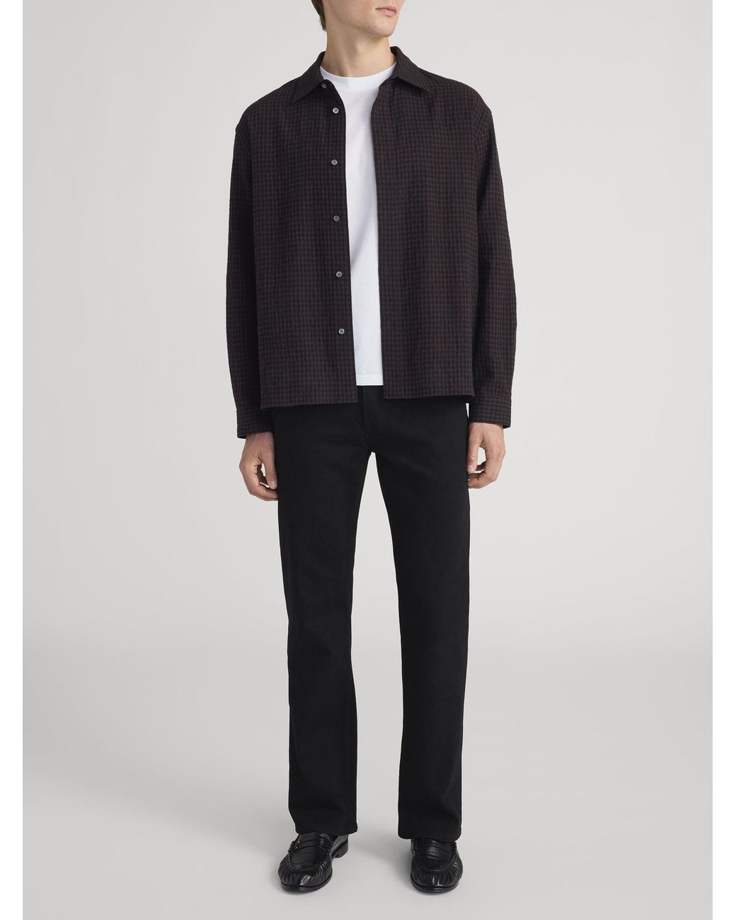 FRAME Black Checkered Shirt for men