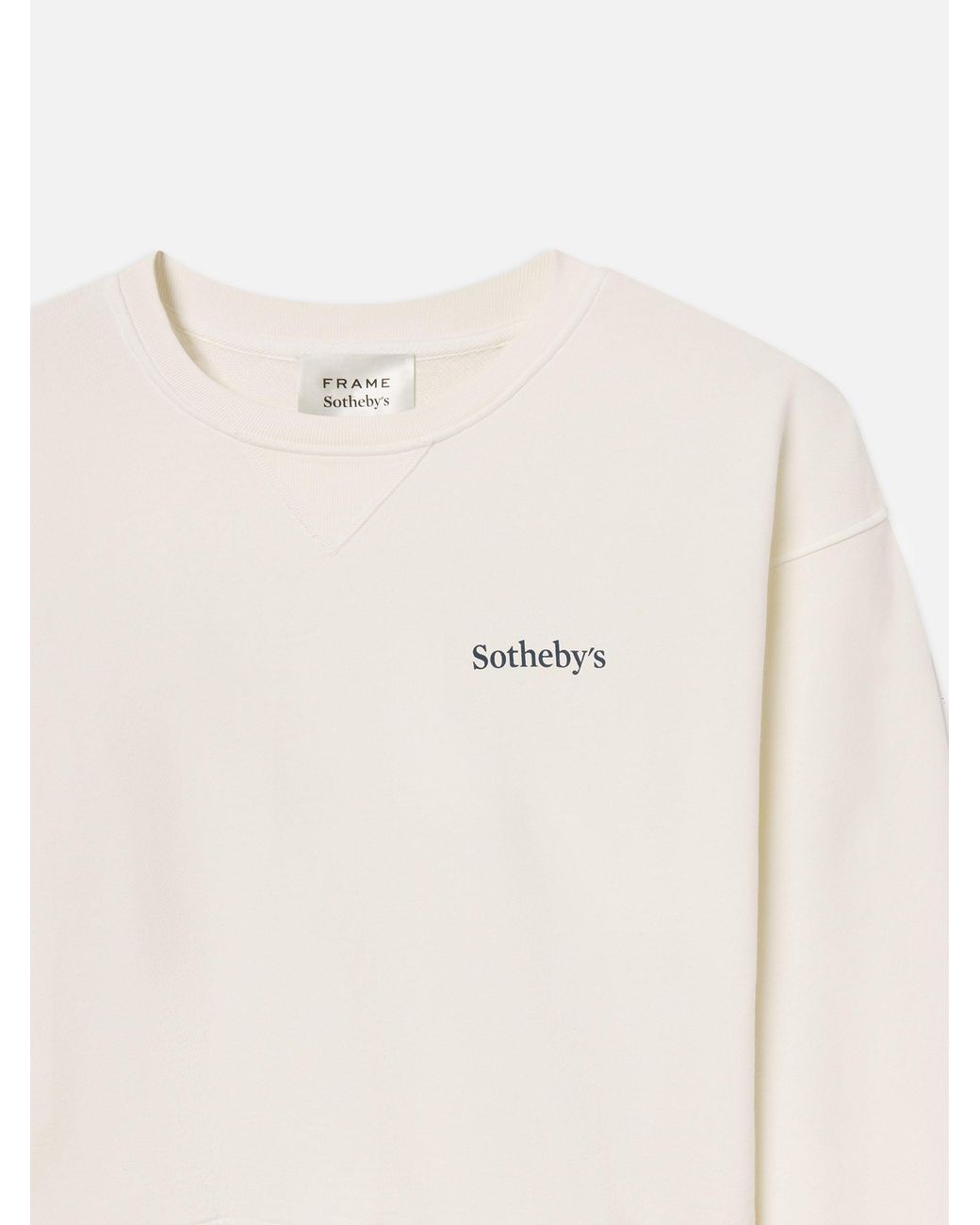 FRAME White Sotheby's Crewneck Sweatshirt