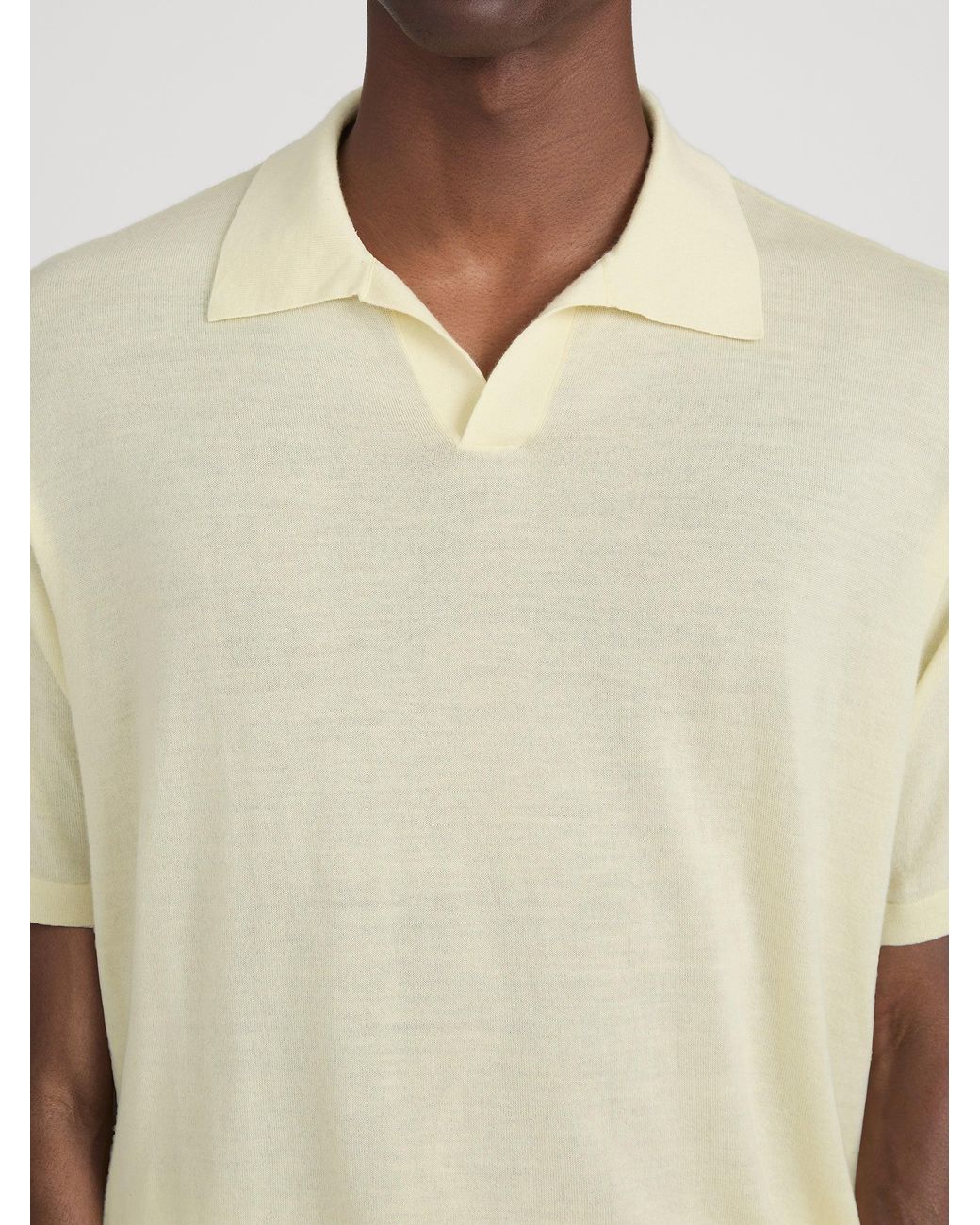 FRAME Yellow Superfine Polo Sweater for men