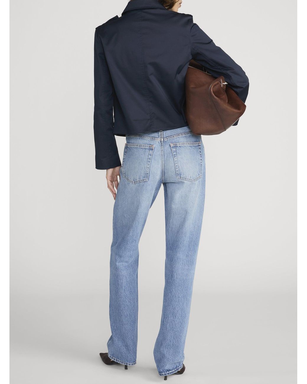 FRAME Blue The Short Trench Jacket