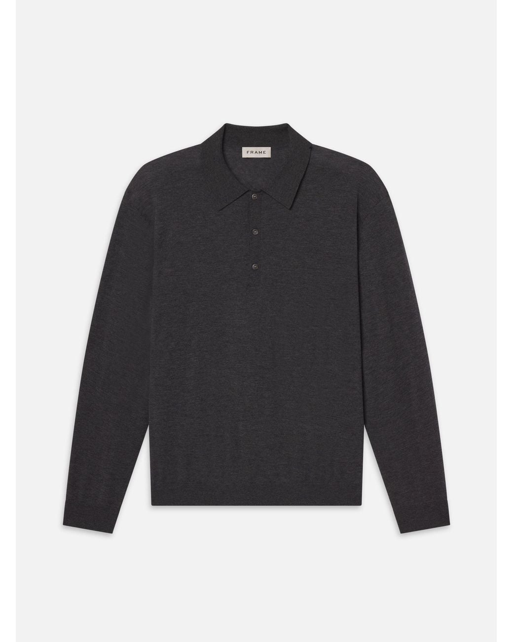 FRAME Blue Superfine Polo Sweater for men