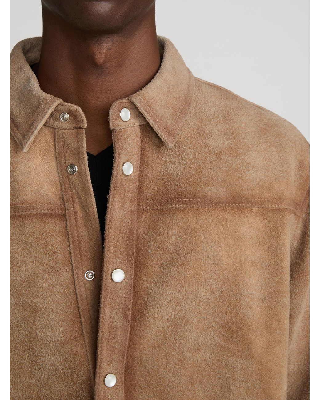 FRAME Natural Suede Shirt Jacket for men