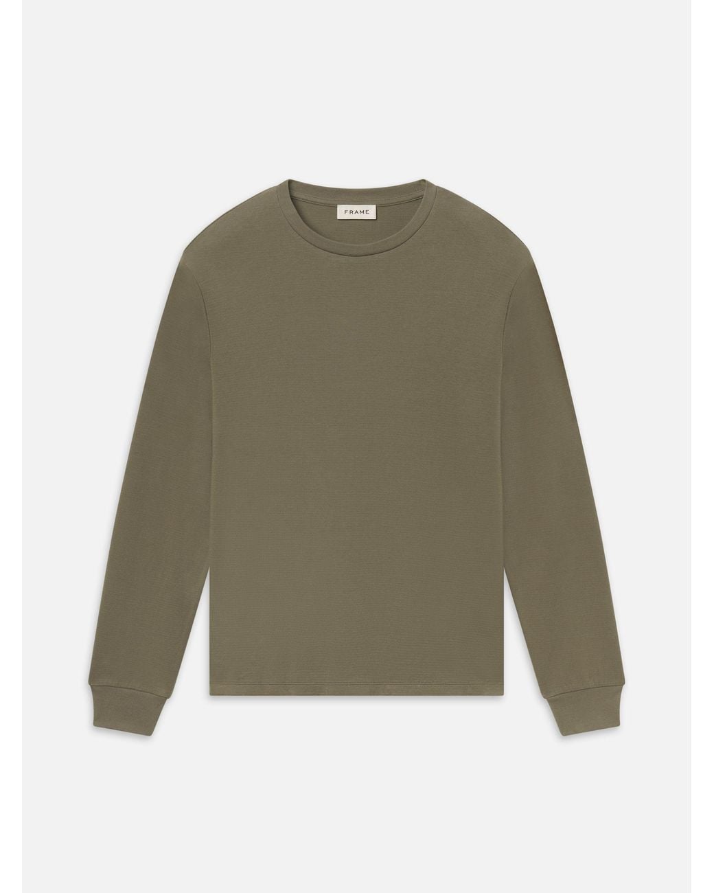 FRAME Green Duo Fold Long Sleeve Tee for men