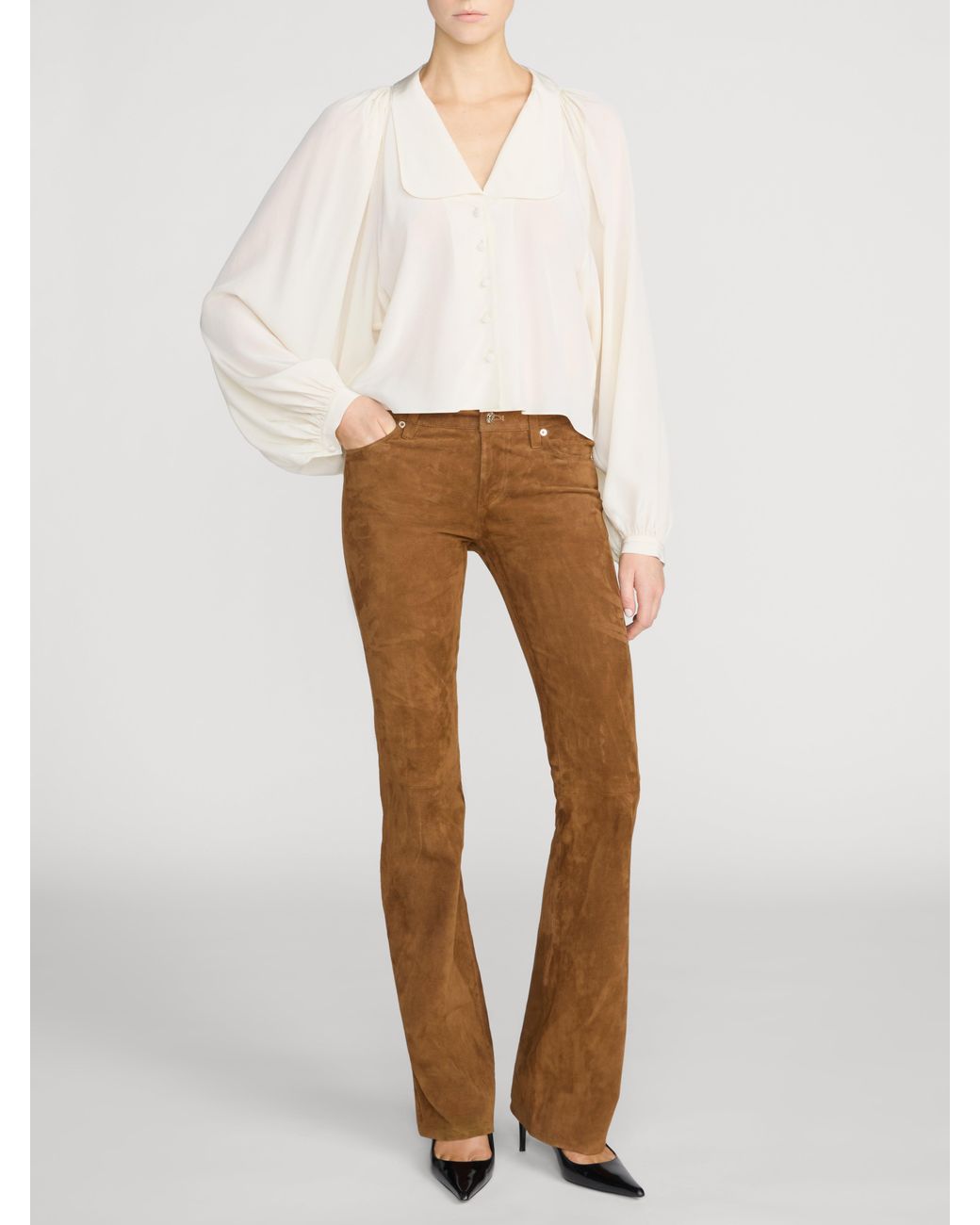FRAME White The Silk Gala Shirt