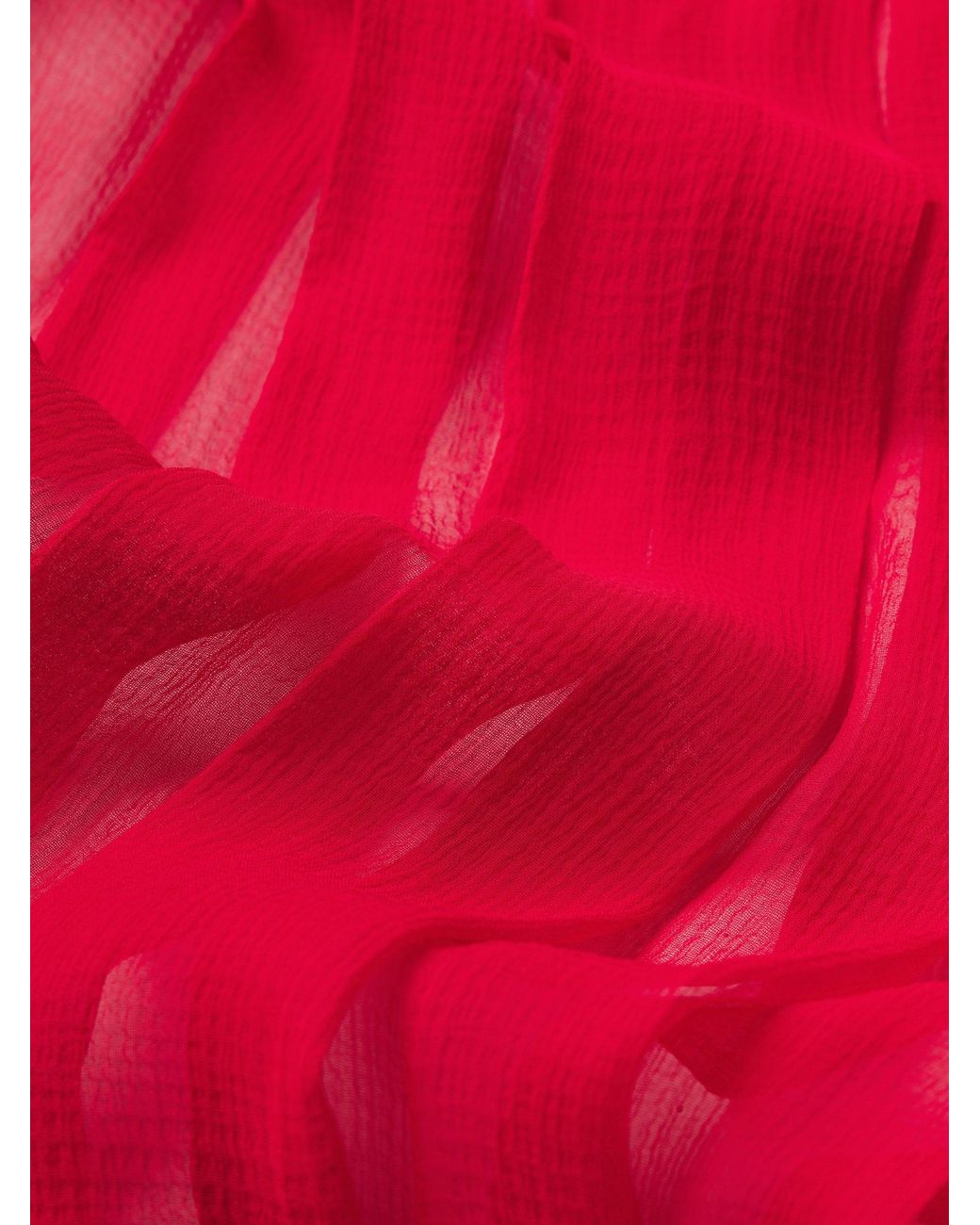 FRAME Red The Whisper Pleat Top