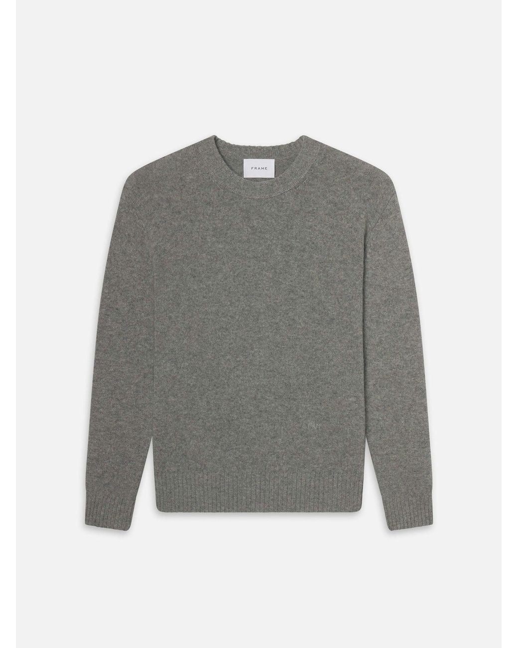 FRAME Gray Cashmere Crewneck Sweater for men