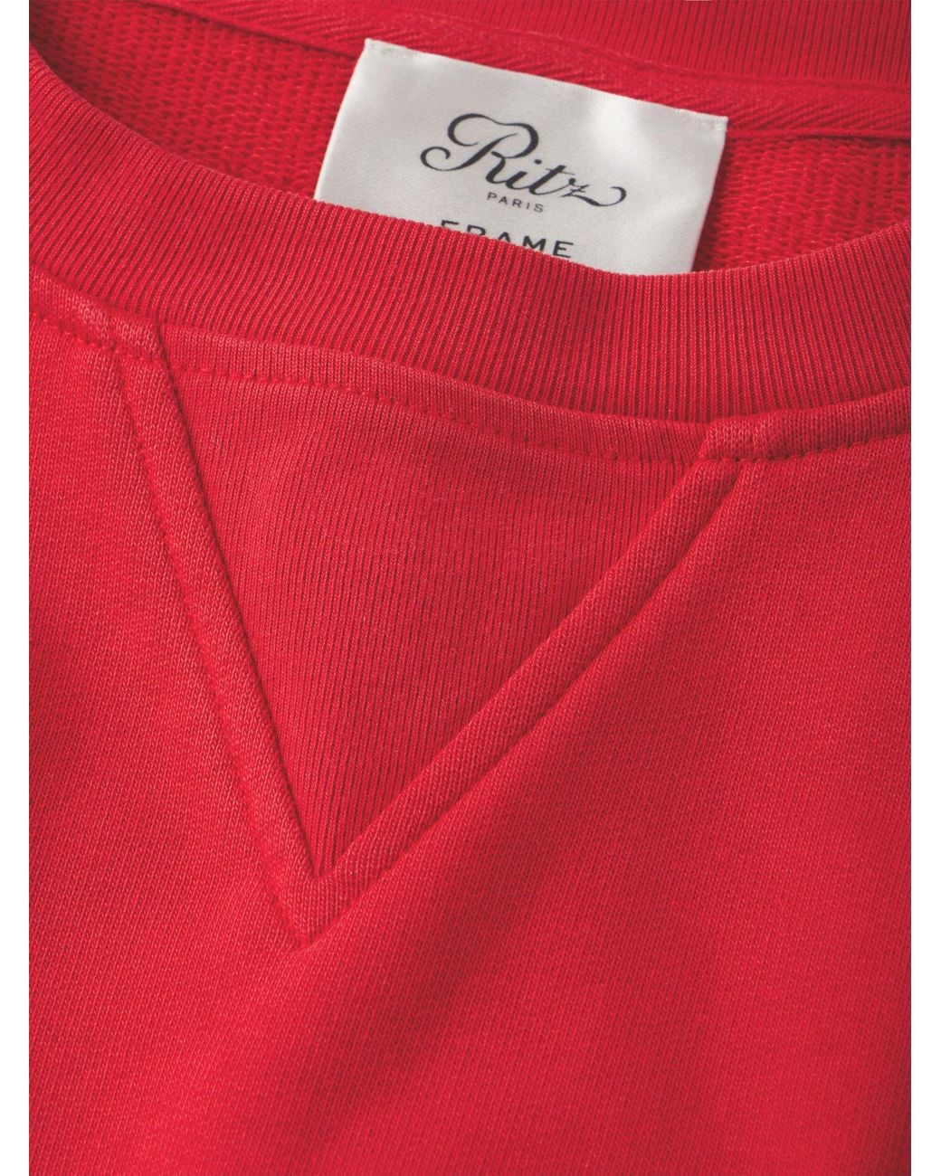 FRAME Red Ritz Tonal Logo Crewneck