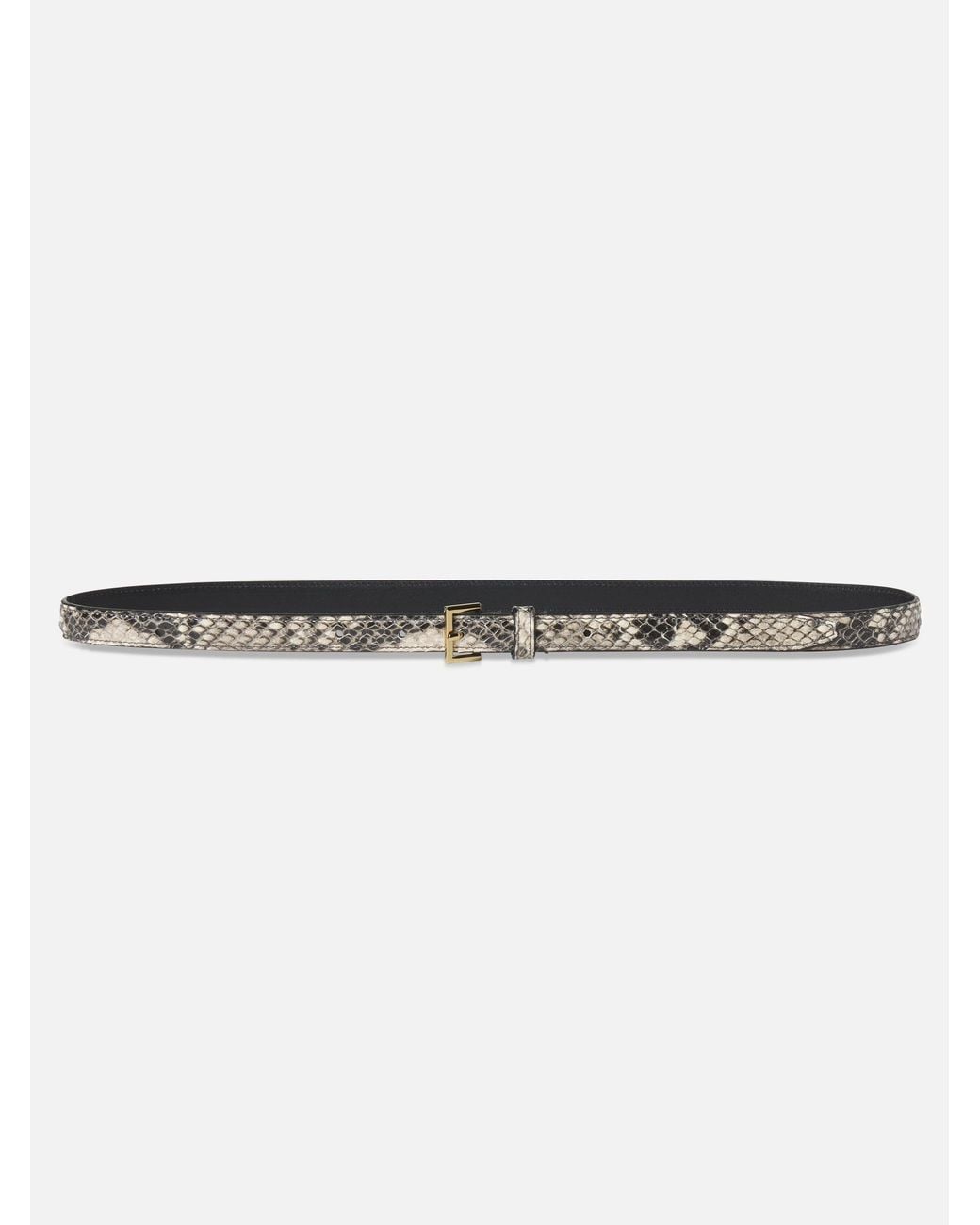 FRAME White The Petite Square Buckle Belt