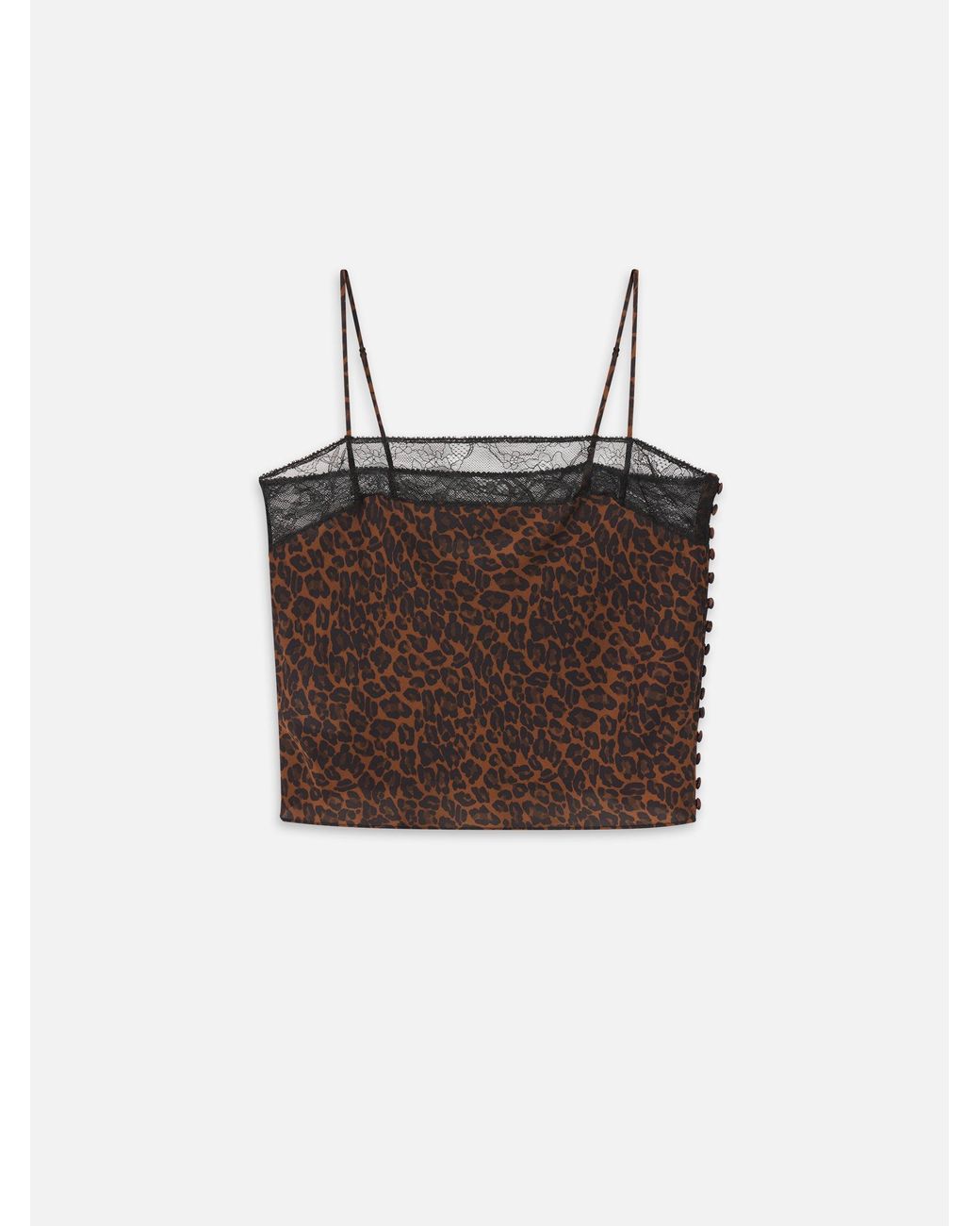 FRAME Brown The Lace Inset Cami