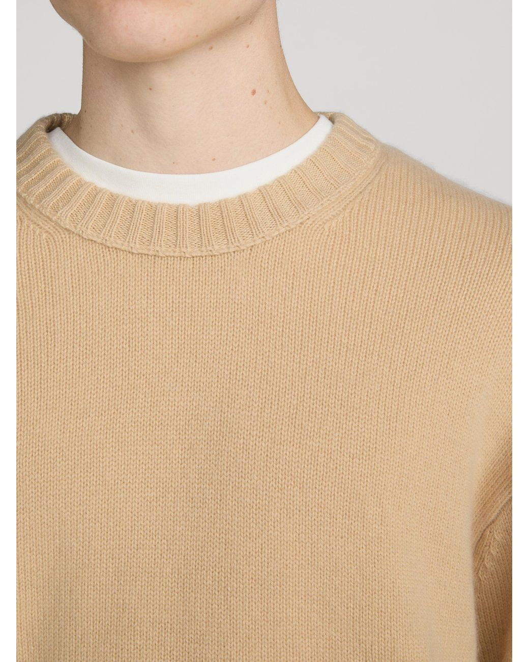 FRAME Natural Cashmere Crewneck Sweater for men