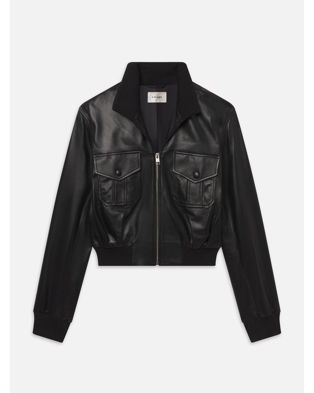 FRAME Black The Leather Ace Jacket