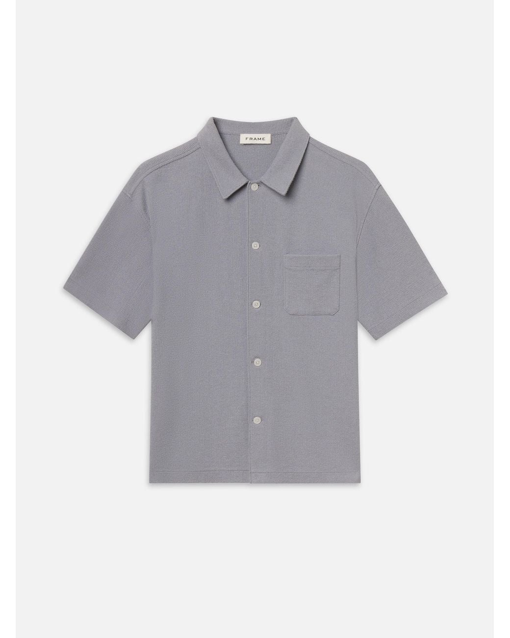 FRAME Gray Textured Button Down Shirt for men