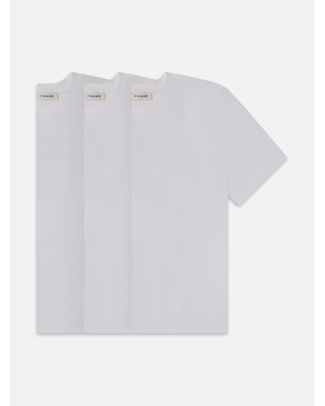 FRAME White The Lightweight Tee 3-pack for men