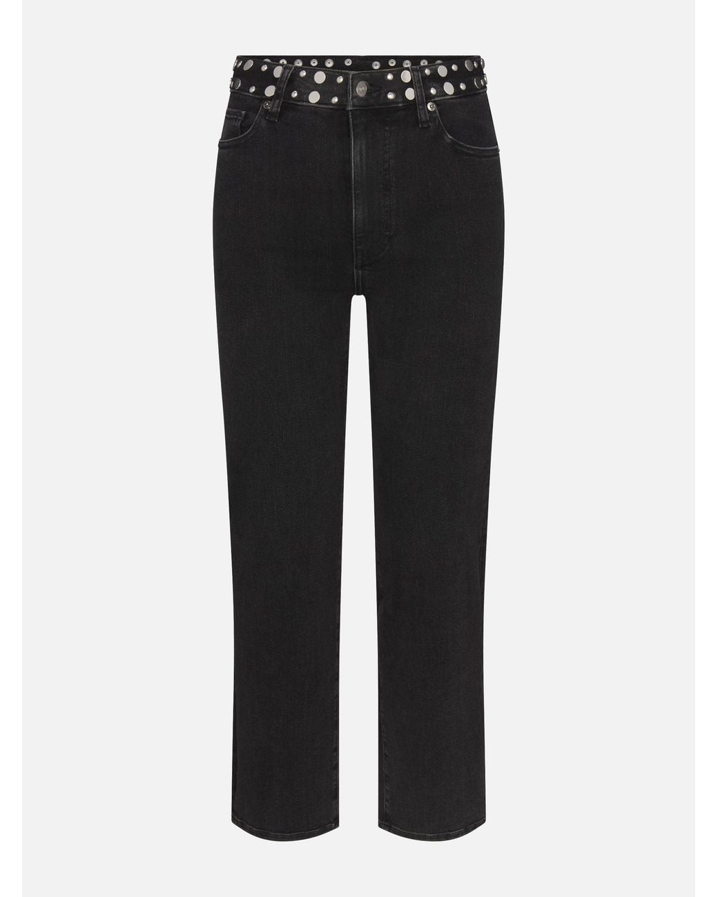 FRAME Black Le Sleek Straight Studded