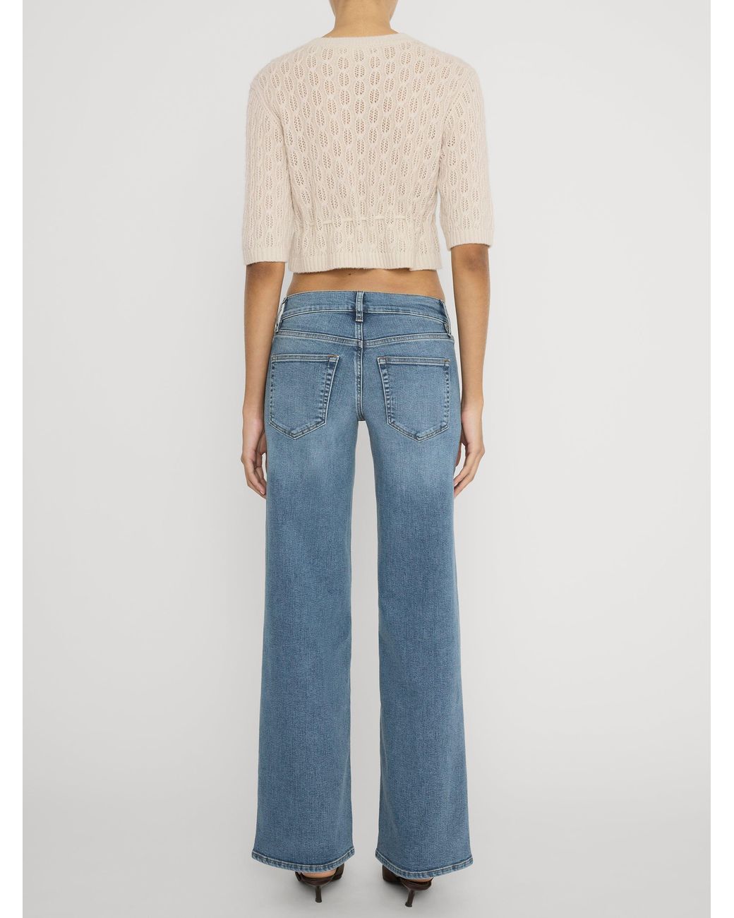 FRAME Blue Low Rise Le Slim Palazzo