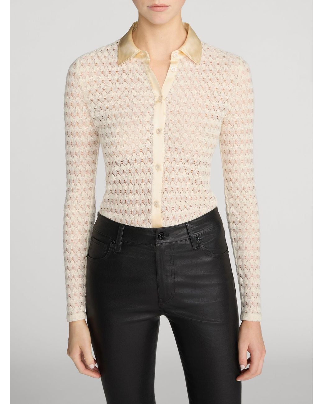 FRAME White The Bubble Stitch Shirt