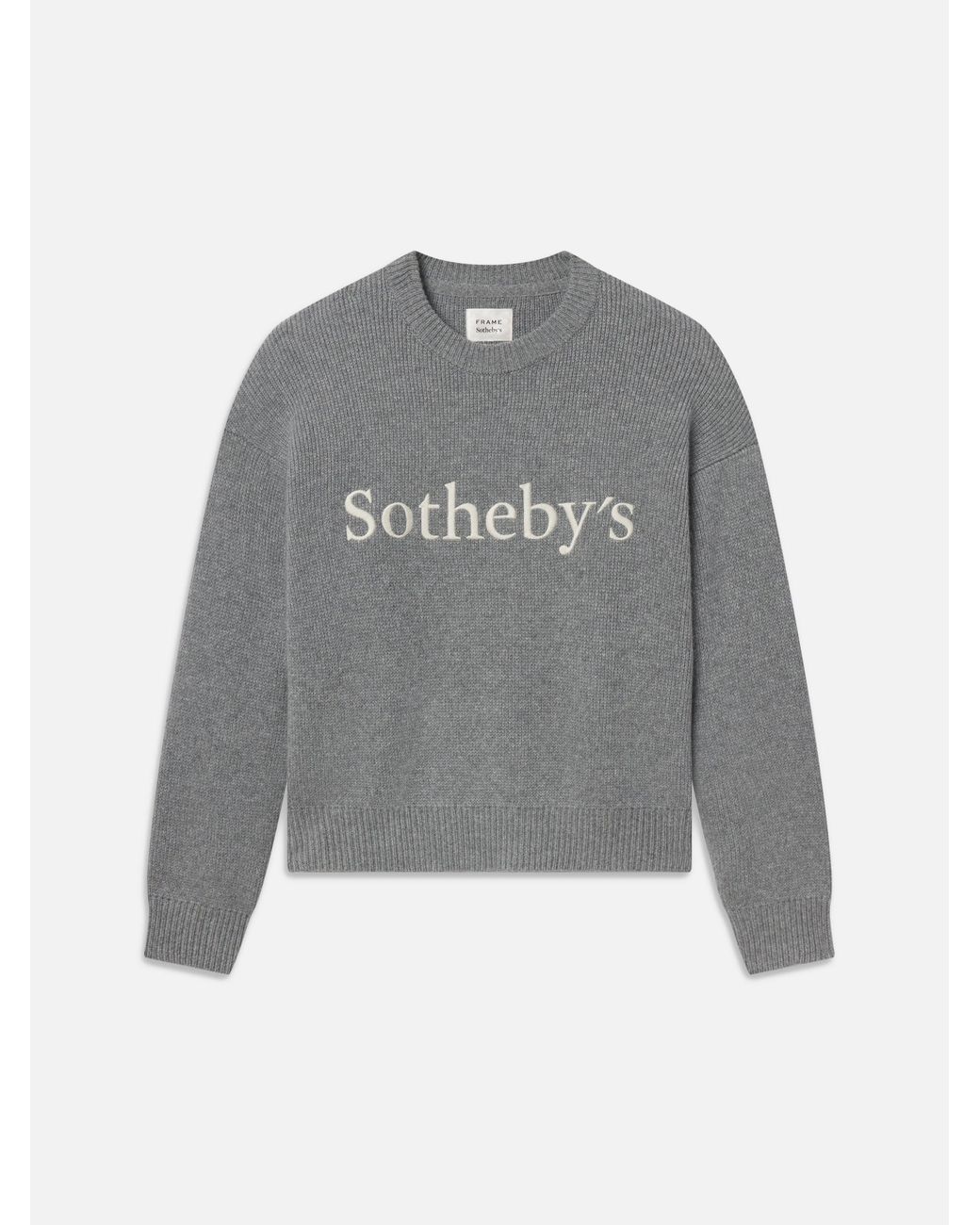 FRAME Gray Sotheby's Cashmere Sweater
