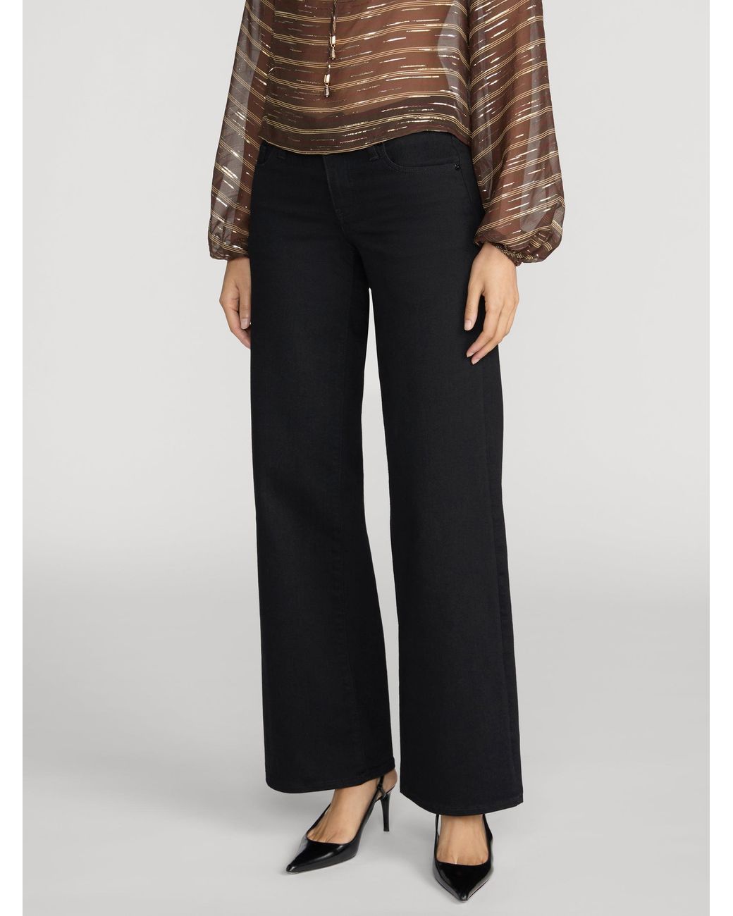 FRAME Black Low Rise Le Slim Palazzo