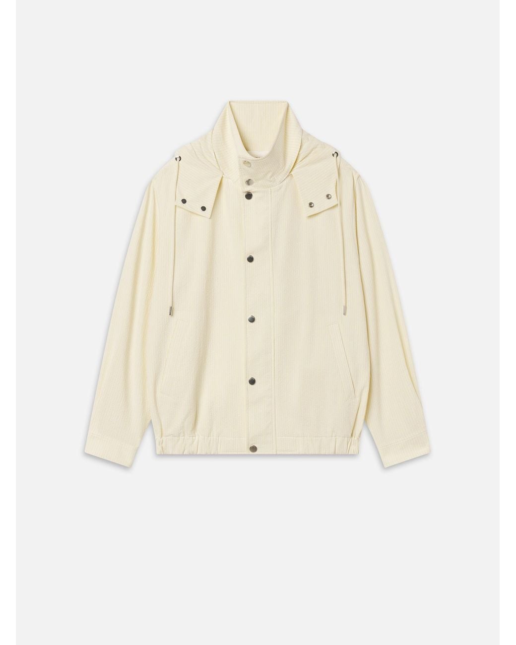 FRAME Natural The Seersucker Track Jacket