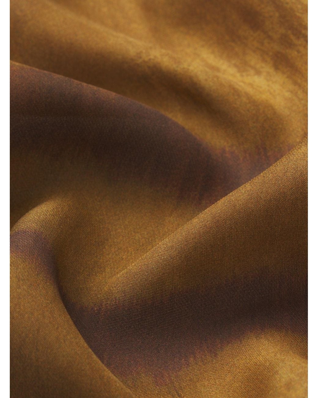 FRAME Brown The Silk Oversized Tie Shirt