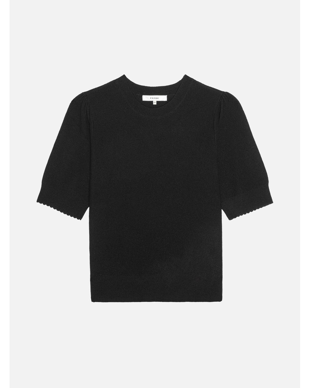 FRAME Black The Gathered Honeycomb Sweater