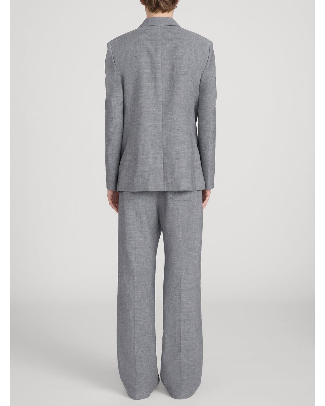 FRAME Gray Unlined Double Breasted Blazer for men