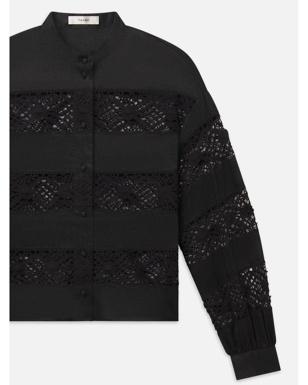 FRAME Black The Statement Heirloom Shirt