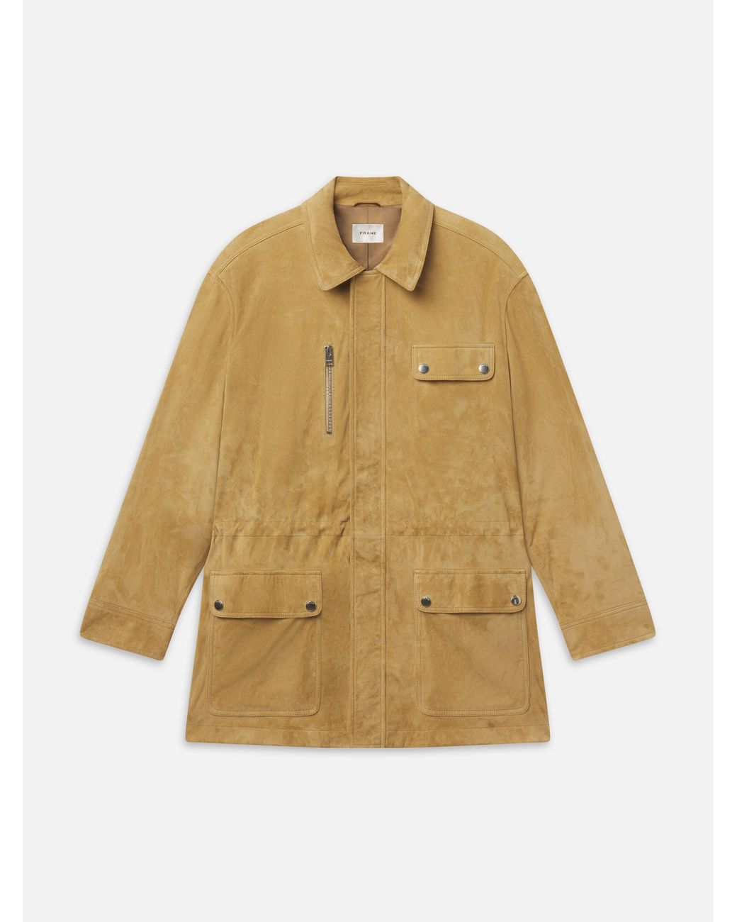 FRAME Natural The Suede Safari Jacket