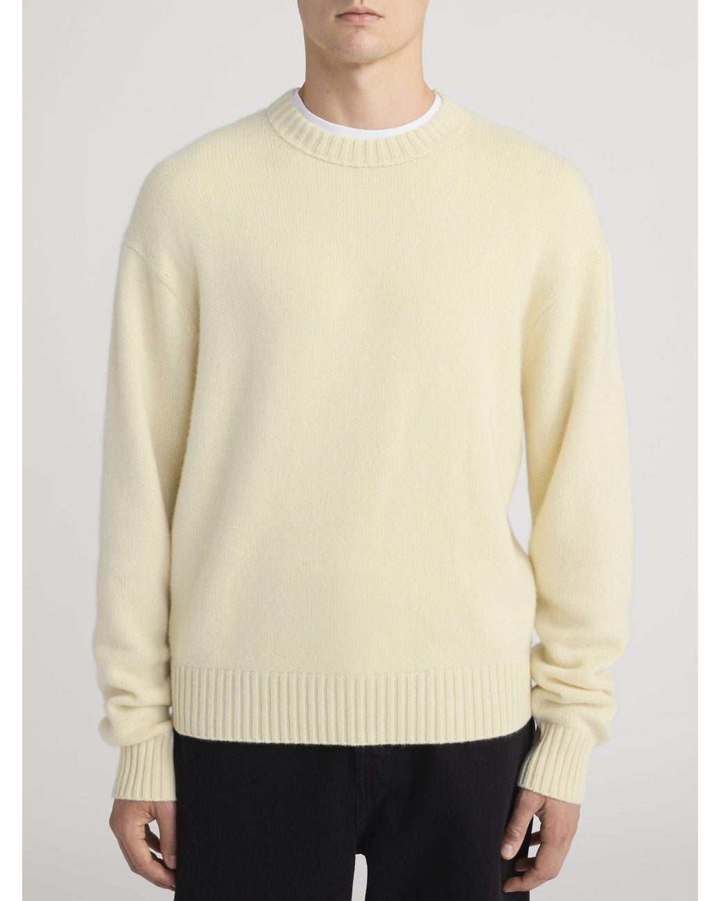 FRAME Natural Cashmere Crewneck Sweater for men