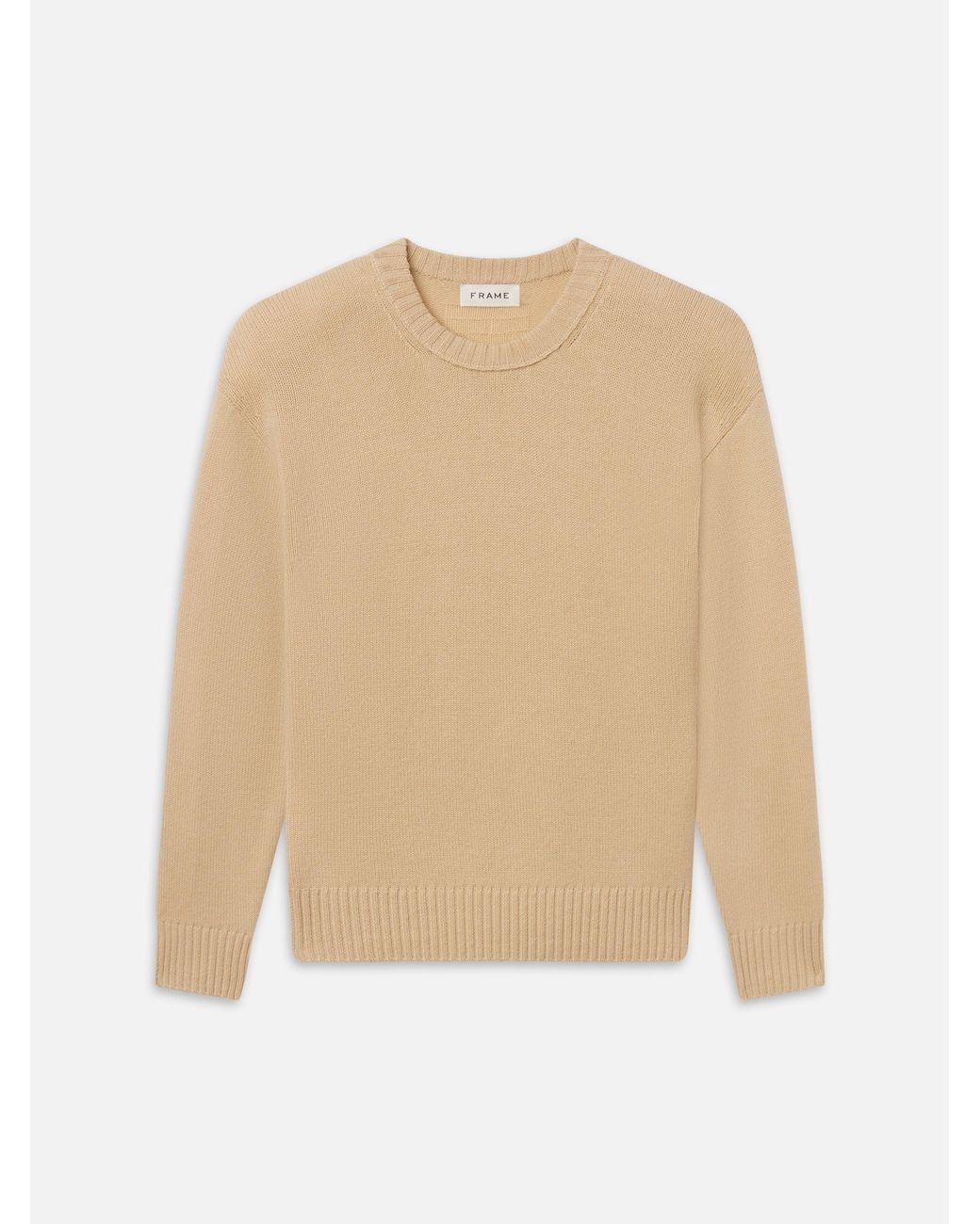 FRAME Natural Cashmere Crewneck Sweater for men