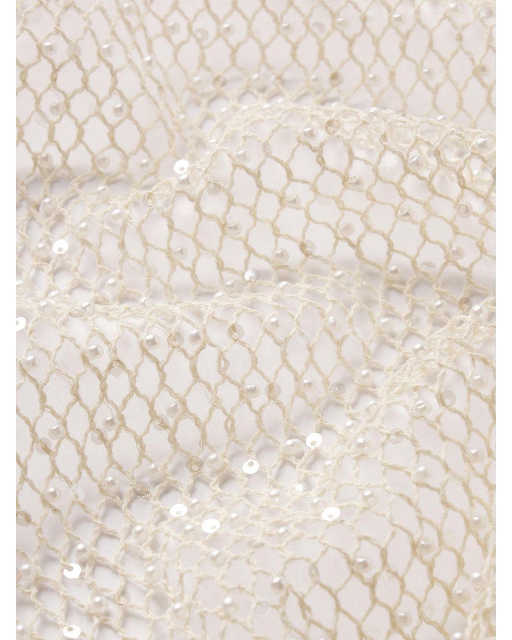 FRAME White The Mesh Glimmer Top