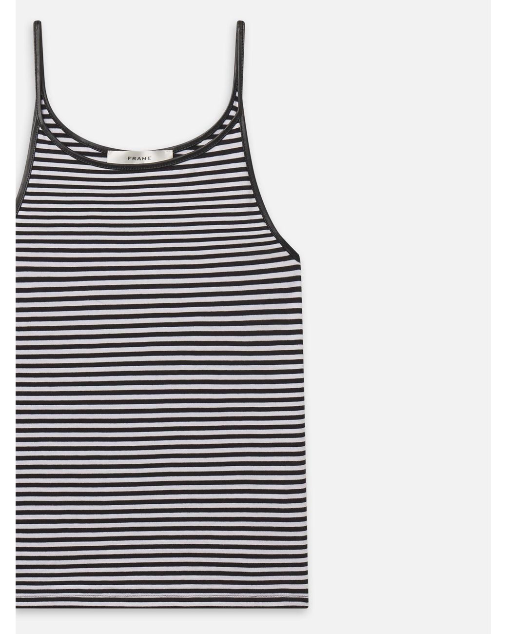 FRAME Multicolor The Leather Trim Tank