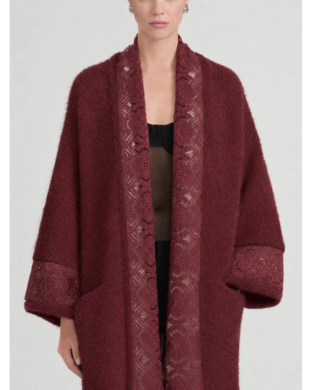 FRAME The Brushed Embroidered Coat
